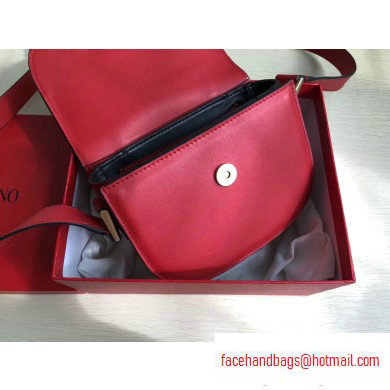 Valentino Supervee Calfskin Crossbody Small Bag Red 2020 - Click Image to Close