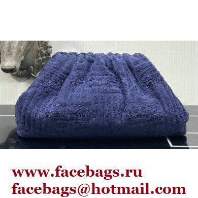 Bottega Veneta Cotton Sponge Clutch Pouch Bag Dark Blue 2021