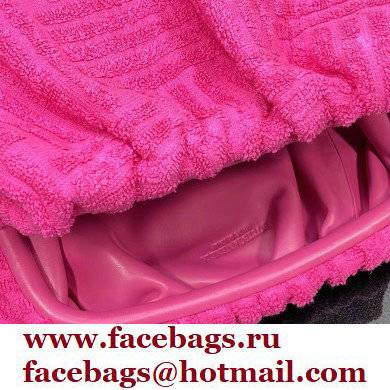 Bottega Veneta Cotton Sponge Clutch Pouch Bag Fuchsia 2021