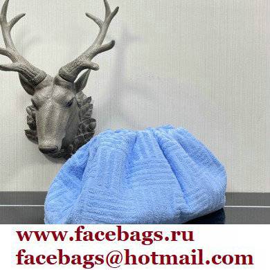 Bottega Veneta Cotton Sponge Clutch Pouch Bag Sky Blue 2021