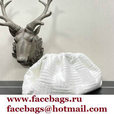 Bottega Veneta Cotton Sponge Clutch Pouch Bag White 2021