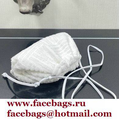 Bottega Veneta Cotton Sponge Clutch with Strap Mini Pouch Bag White 2021