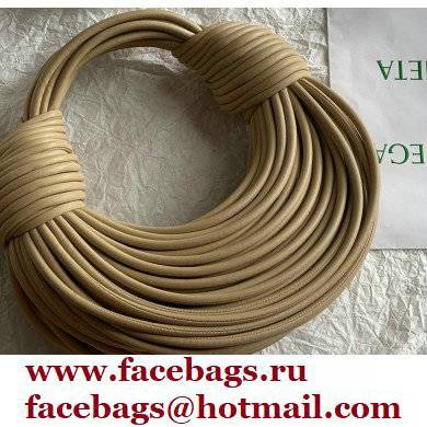Bottega Veneta Double Knot Mini Tubular Leather Top Handle Bag Apricot 2021