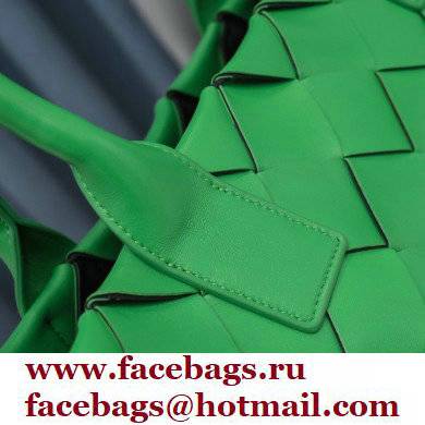 Bottega Veneta Intrecciato Leather Cabat Tote Bag Green 2021 - Click Image to Close