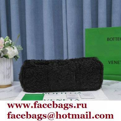 Bottega Veneta Intrecciato Shearling Arco Tote Bag Black 2021