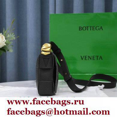 Bottega Veneta Intreccio Cassette Cross-body Bag Grained Leather Black 2021 - Click Image to Close