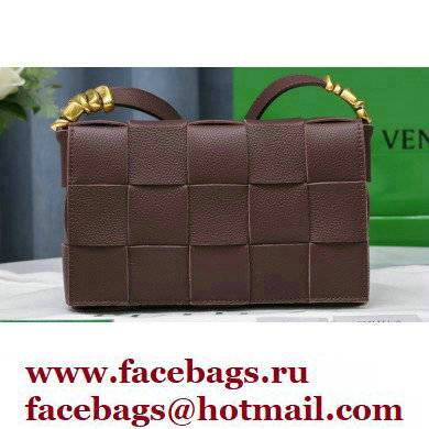 Bottega Veneta Intreccio Cassette Cross-body Bag Grained Leather Burgundy 2021 - Click Image to Close