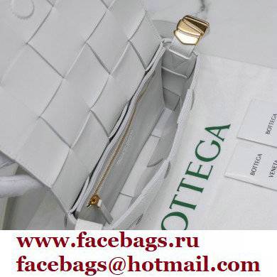 Bottega Veneta Intreccio Cassette Cross-body Bag Grained Leather White 2021 - Click Image to Close