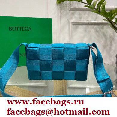 Bottega Veneta Intreccio Cassette Cross-body Bag Webbing Blue 2021