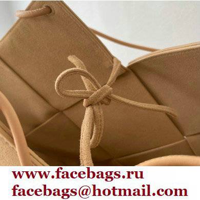 Bottega Veneta Large Intrecciato Suede Tote Bag Apricot 2021