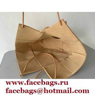 Bottega Veneta Large Intrecciato Suede Tote Bag Apricot 2021 - Click Image to Close