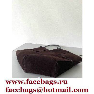 Bottega Veneta Large Intrecciato Suede Tote Bag Coffee 2021