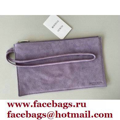 Bottega Veneta Large Intrecciato Suede Tote Bag Lilac 2021
