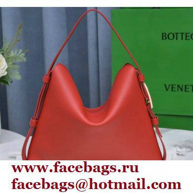 Bottega Veneta Leather Cradle Shoulder Bag Red 2021