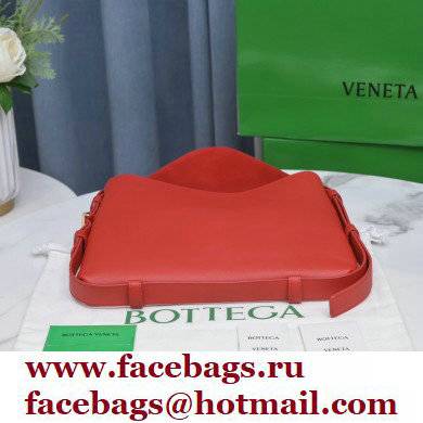 Bottega Veneta Leather Cradle Shoulder Bag Red 2021 - Click Image to Close