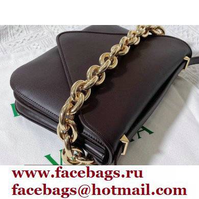 Bottega Veneta Mount Medium Leather Envelope Bag Coffee 2021