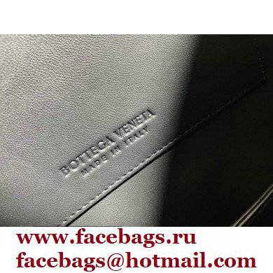 Bottega Veneta Mount Medium Leather Envelope Bag Grained Black 2021