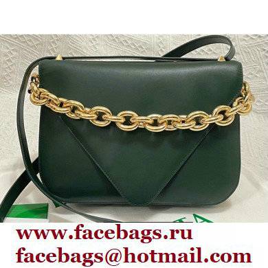 Bottega Veneta Mount Medium Leather Envelope Bag Raintree Green 2021 - Click Image to Close