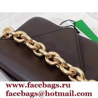 Bottega Veneta Mount Small Leather Envelope Bag Coffee 2021