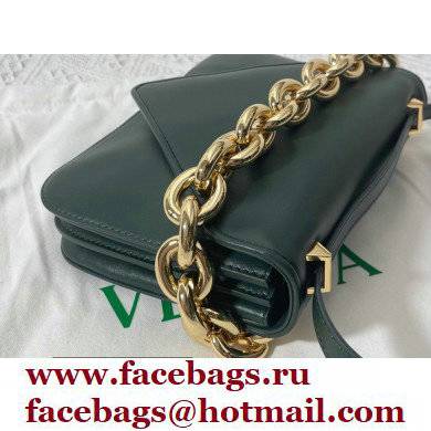 Bottega Veneta Mount Small Leather Envelope Bag Raintree Green 2021 - Click Image to Close