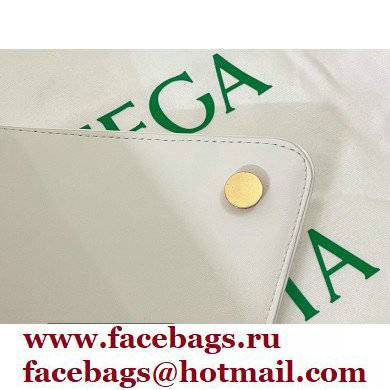 Bottega Veneta Mount Small Leather Envelope Bag White 2021 - Click Image to Close