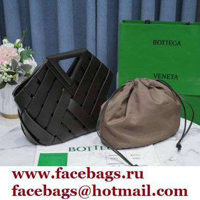 Bottega Veneta Point Intrecciato Leather Top Handle Medium Basket Bag Coffee 2021