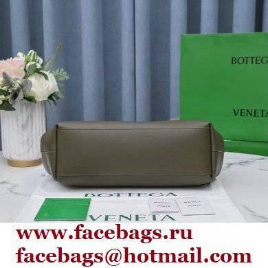 Bottega Veneta Point Leather Top Handle Medium Bag Camping Green 2021