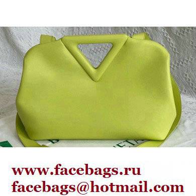 Bottega Veneta Point Leather Top Handle Medium Bag Light Green 2021 - Click Image to Close