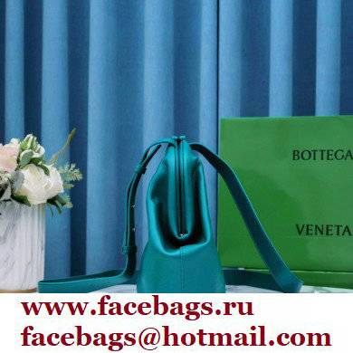 Bottega Veneta Point Leather Top Handle Medium Bag Mallard Blue 2021 - Click Image to Close