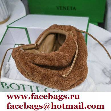 Bottega Veneta Shearling Clutch with Strap Mini Pouch Bag Brown 2021 - Click Image to Close