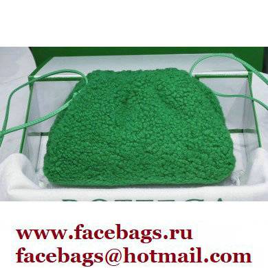 Bottega Veneta Shearling Clutch with Strap Mini Pouch Bag Green 2021 - Click Image to Close