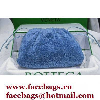 Bottega Veneta Shearling Clutch with Strap Mini Pouch Bag Sky Blue 2021 - Click Image to Close