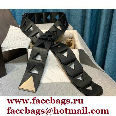 Bottega Veneta Width 5cm Cut-out Leather Hook Belt 08 2021