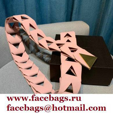 Bottega Veneta Width 5cm Cut-out Leather Hook Belt 09 2021 - Click Image to Close