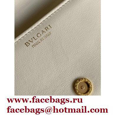 Bvlgari Serpenti Cabochon Crossbody Bag 18cm with Detachable Shoulder Strap White 2021 - Click Image to Close