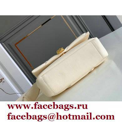 Bvlgari Serpenti Cabochon Crossbody Bag 22.5cm with Detachable Shoulder Strap White 2021 - Click Image to Close