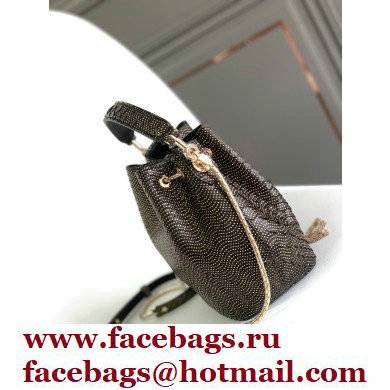Bvlgari Serpenti Forever Bucket Bag 16cm Karung Leather Snake Black 2021 - Click Image to Close