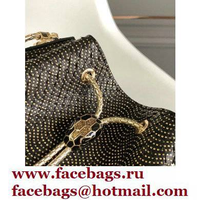 Bvlgari Serpenti Forever Bucket Bag 16cm Karung Leather Snake Black 2021