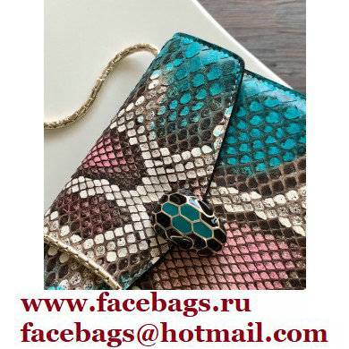 Bvlgari Serpenti Forever Crossbody Bag 20cm Karung Leather Snake Green 2021 - Click Image to Close