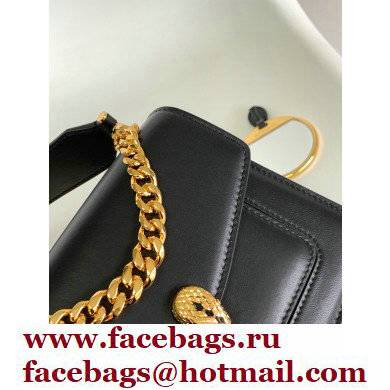 Bvlgari Serpenti Forever Crossbody Bag 20cm with Detachable Shoulder Strap Black/Gold 2021 - Click Image to Close