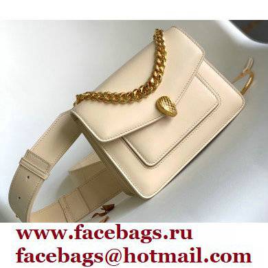 Bvlgari Serpenti Forever Crossbody Bag 20cm with Detachable Shoulder Strap Creamy 2021 - Click Image to Close