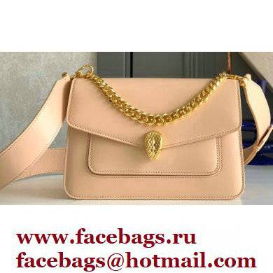 Bvlgari Serpenti Forever Crossbody Bag 25cm with Detachable Shoulder Strap Beige 2021 - Click Image to Close
