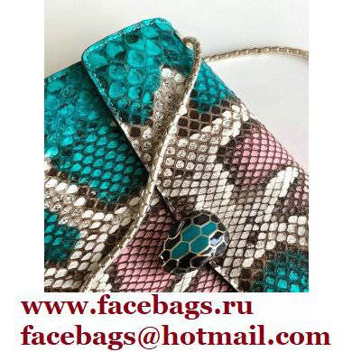 Bvlgari Serpenti Forever Crossbody Bag 27cm Karung Leather Snake Green 2021 - Click Image to Close