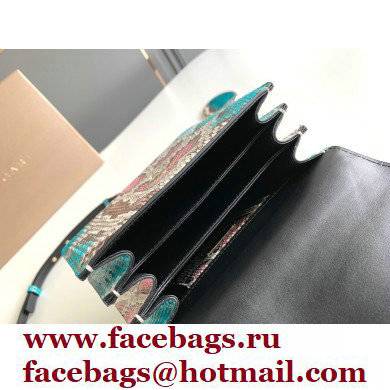 Bvlgari Serpenti Forever Top Handle Crossbody Bag 18cm Karung Leather Snake Green 2021