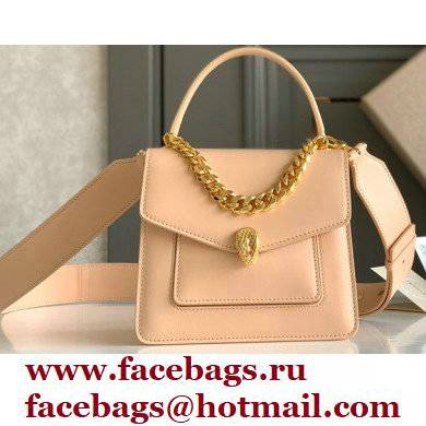Bvlgari Serpenti Forever Top Handle Crossbody Bag 18cm with Detachable Shoulder Strap Beige 2021 - Click Image to Close