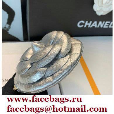 Chanel Camellia Clutch with Chain Bag AP2121 Silver 2021