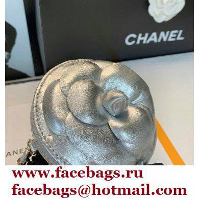 Chanel Camellia Clutch with Chain Bag AP2121 Silver 2021