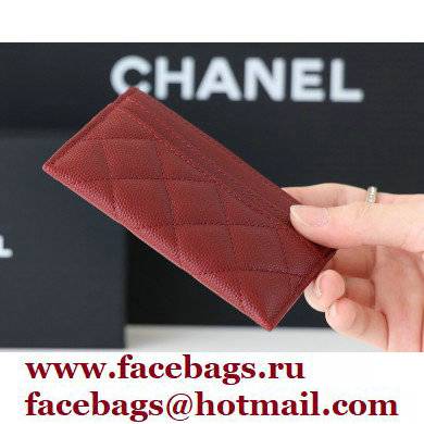 Chanel Classic Card Holder AP0213 in Original Grained Calfskin Red