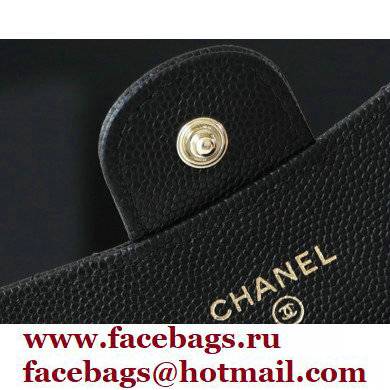 Chanel Classic Card Holder AP0214 in Original Grained Calfskin Black
