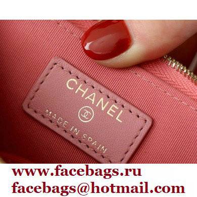 Chanel Classic Zipped Coin Purse AP0216 in Original Grained Calfskin Pink